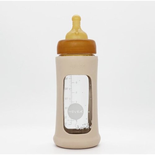 Hevea flašica sa širokim otvorom i zaštitnim rukavom boja peska 1 kom, 250ml/8.5oz Cene