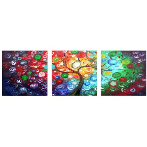 Wallity Slike v kompletu 3 ks 30x30 cm Tree of Life &amp;ndash; Wallity Slike