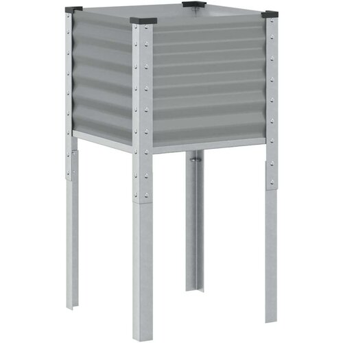 VidaXL Vrtna sadilica siva 45x45x88 cm čelična Slike