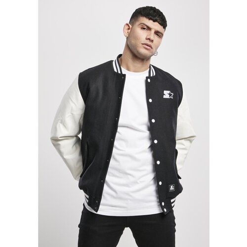 Starter College Jacket Black/white Cene