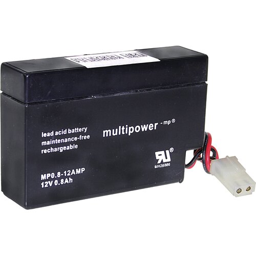 Multipower Svinčev akumulator 12 V 0.8 Ah MP0\,8-12AMP A9709 svinčevo-koprenast (AGM) 96 x 62 x 25 mm AMP-vtičnica\, brez vzdrževanja, (20438037) Slike