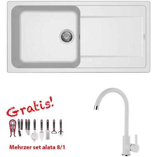 ELLECI set life 480 + slavina C01 bianco Cene