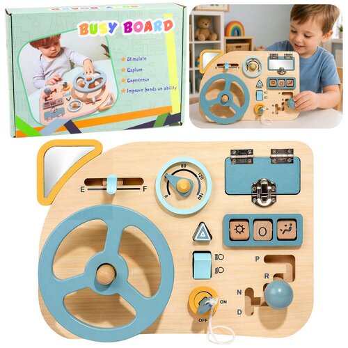  Wooden Manipulation Board Sensory Steering Wheel Switch Lever Cijene