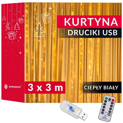  LED svjetlosna zavjesa – 300 lampica, toplo bijela Cene