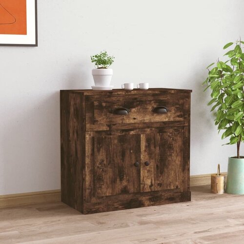  Komoda boja dimljenog hrasta 70x35,5x67,5 cm konstruirano drvo Cijene
