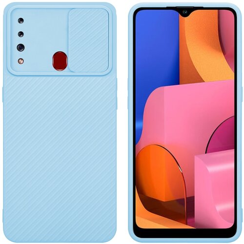 Cadorabo Ohi&scaron;je, združljiv s Samsungom v Bonbon Light Blue - Za&scaron;čitni pokrov iz fleksibilnega silikona TPU in z za&scaron;čito pred kamero, (20593415) Cene