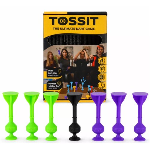 Asmodee Tossit Starter Pack ljubičasto-zeleni silikonski pikado s usisnim čepovima Slike