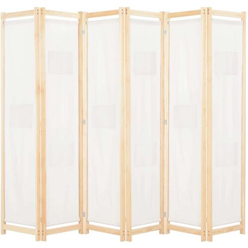 vidaXL Paravan 6-delni 240x170x4 cm blago kremne barve Cene