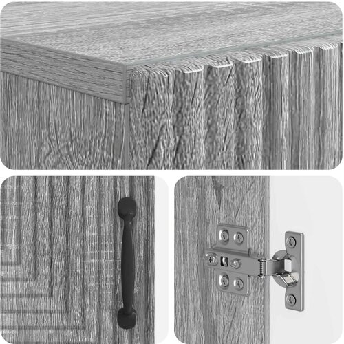  Kabinetska WC HAARLEM Siva Sonoma 66 x 25,5 x 190 cm Slike