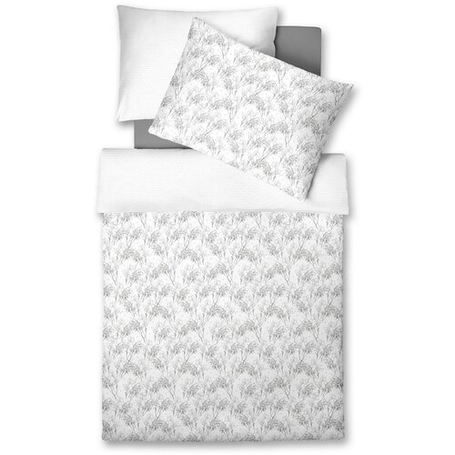 Fleuresse posteljnina classic art 140/200 cm mako saten siva, svetlo siva Cene
