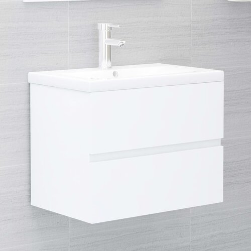 vidaXL Omarica za umivalnik bela 60x38,5x45 cm iverna plošča Cene
