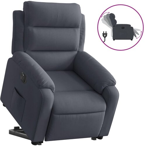 Maison Chic Električni naslanjač - Relax naslanjač s funkcijo vstajanja temno siv žamet, (22061235) Cene