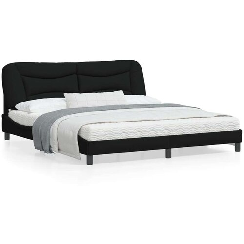  Okvir kreveta s LED svjetlima crni 180 x 200 cm od tkanine Cene