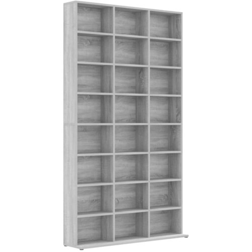 Maison Chic Omarca za CD - CD stojalo - CD regal plo&amp;scaron;če siva sonoma 102x23x177,5 cm konstr. les, (21673962) Slike