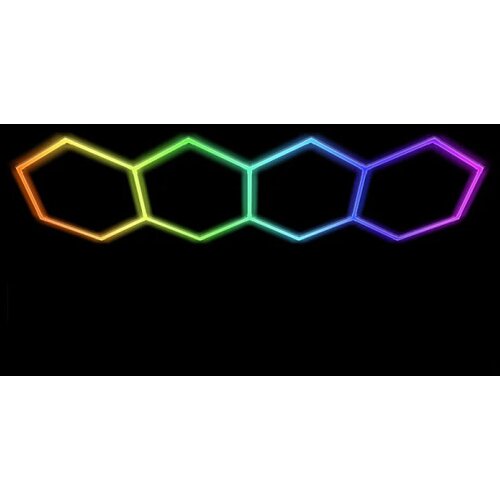  Hexagon LED tube 4 heads RGB 12V 410mm 21pcs Slike