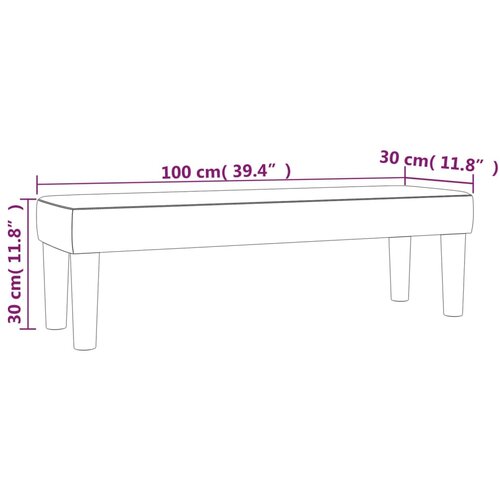  Klupa svjetlosivi 100x30x30 cm od tkanine Slike