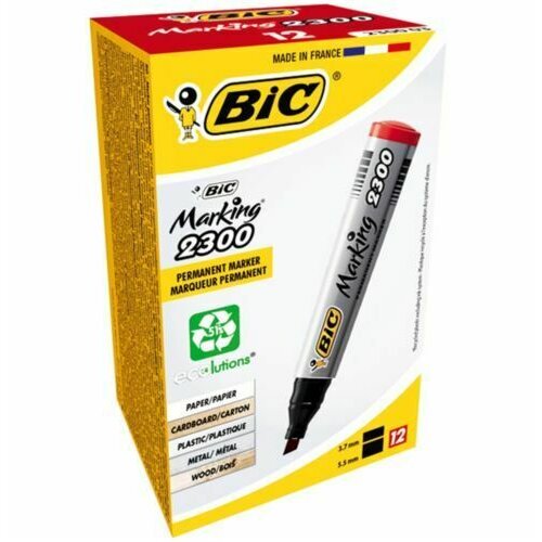 Bic Permanentni marker 2300 kosi vrh 12/1 crveni Cene
