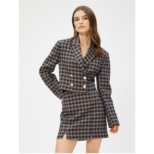 Koton Crop Blazer Jacket Double Breasted Buttoned Cene
