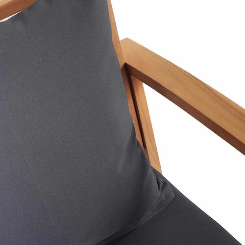  Klupa Smeđa i tamno siva 110 x 66 x 76 cm Čvrsto teak drvo Slike
