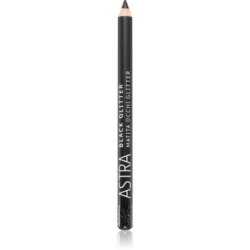 Astra Make-up Black Glitter bleščeče črtalo za oči v svinčniku odtenek Deep Black 1,1 g