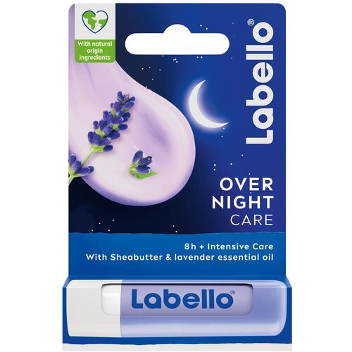 Labello Over Night Care regeneracijski balzam za ustnice s sivko 4.8 g Slike