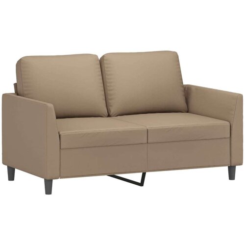  3-dijelni set sofa s jastucima boja cappuccina od umjetne kože Slike