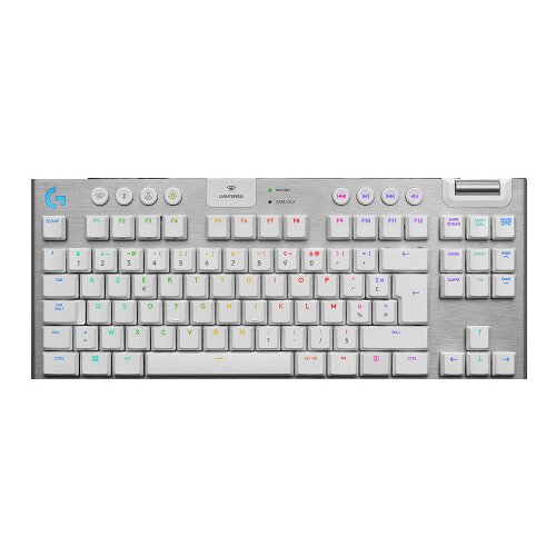 Logitech G915 TKL Tenkeyless LIGHTSPEED Wireless RGB Mechanical Gaming WHITE US TACTILE 920-009664 Cene