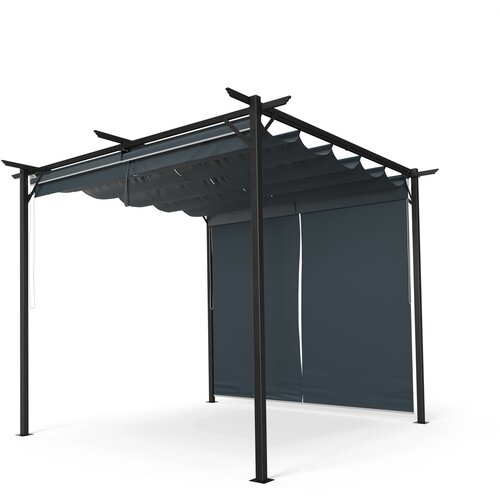 Blumfeldt Robustna pergola Pantheon, 3x3 m, prašno barvano jeklo, odporno na vremenske vplive, s stranskimi roloji Cene