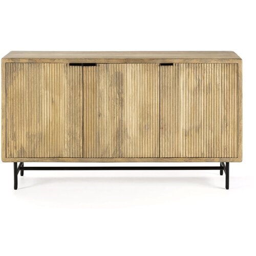 Marckeric Niska komoda od masivnog manga u prirodnoj boji 150x85 cm Mundra – Cijene