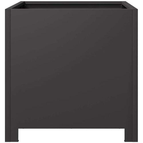 VidaXL Vrtne sadilice 2 kom crne 40x40x40 cm čelične Slike