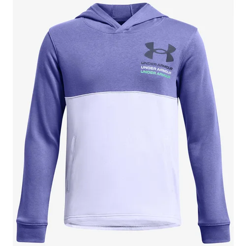 Under Armour UA Boys Rival Terry Hoodie Pulover otroška Vijolična