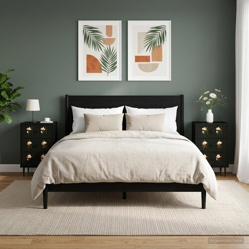 Noćni ormar BREMEN 2 kom. Crni hrast 36 x 33 x 61 cm Cijene