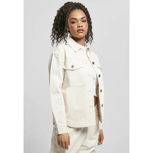 Urban Classics Ladies Oversized Shirt Jacket Whitesand
