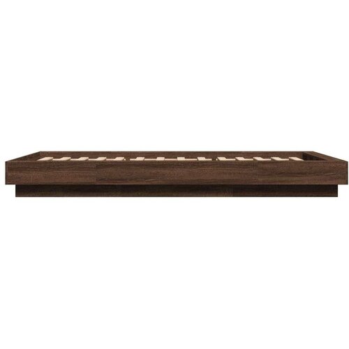 VidaXL okvir za krevet s led svjetlima boja hrasta 90 x 200 cm drveni Slike