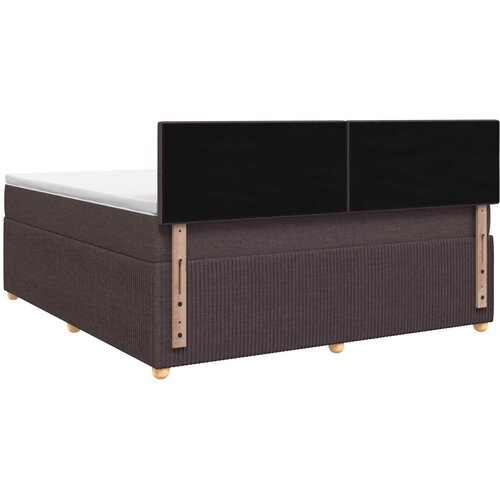  Boxspring krevet s madracem Tamno smeđa 180 x 200 cm Tkanina Slike