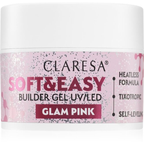Claresa Soft&Easy Builder Gel osnovni gel za nohte odtenek Glam Pink 45 g Cene