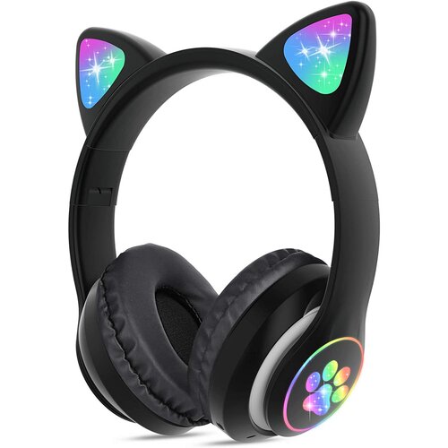 Venisymlis Otroške Bluetooth slušalke z mačjim ušesom, z LED osvetlitvijo, zložljive, z mikrofonom, (22102393) Cene