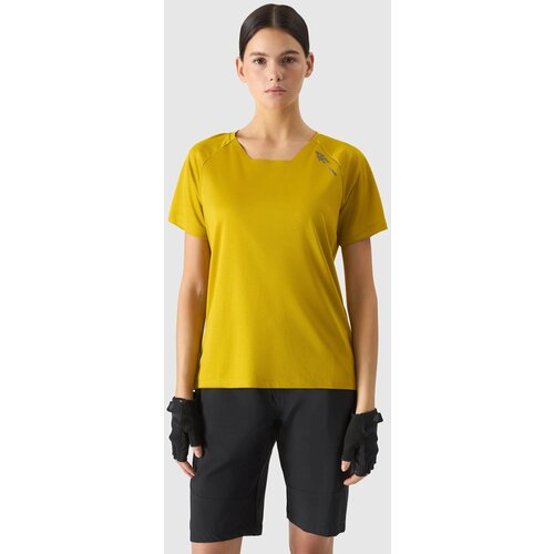 4f Women's quick-drying cycling T-shirt - yellow Cene