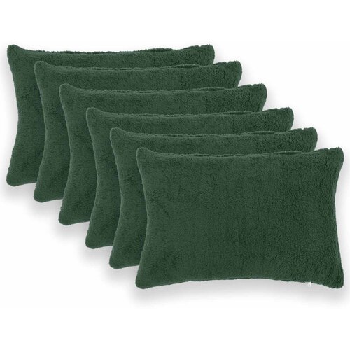  Presvlaka za jastuk 6 pcs HEERLEN Tamnozelena 30 x 50 cm Bouclé Cene