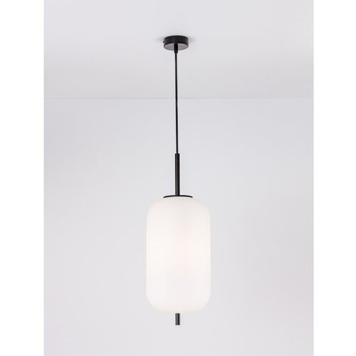 Nova Luce Bijela/crna staklena viseća svjetiljka &amp;oslash; 22 cm Lato &amp;ndash; Slike