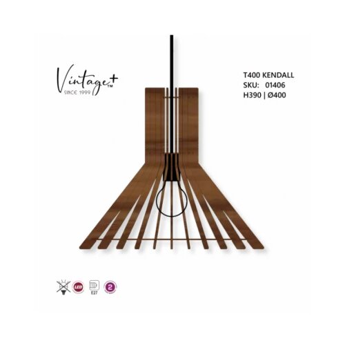 Vintage kendall T400 visilica 1*E27 (o 400 mm, h-390 mm) - SKU01406 Cene
