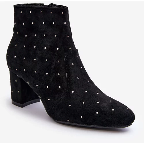 Kesi Decorated with caps women's upper shoes black antede