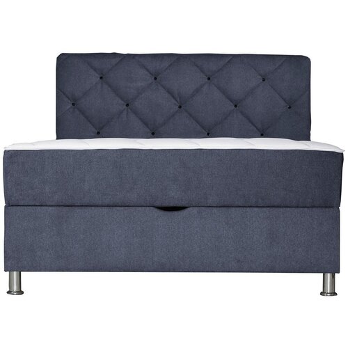 Modern Living Postelja Z Vzmetnico Black Diamant, 140x200, Antracit Slike
