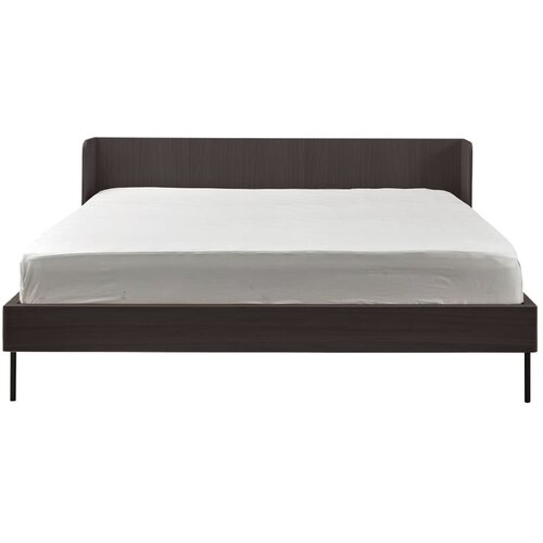 Bonami Selection Crni bračni krevet u dekoru hrasta 160x200 cm Wrap &amp;ndash; Slike