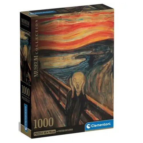 Clementoni 1.000-delna sestavljanka s plakatom Museum Collection Munch: Krik – Cene