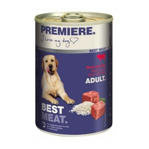 Premiere dog best meat konzerva za pse adult - govedina i pirinač 800g Slike