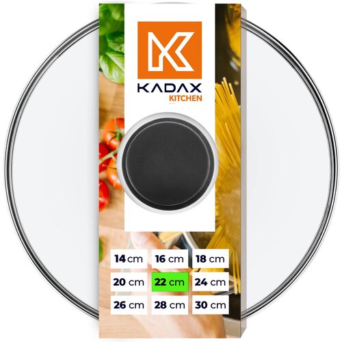 KADAX stekleni pokrov 22 cm univerzalni toplotno odporen pokrov za lonce in ponev, (5000356001) Slike