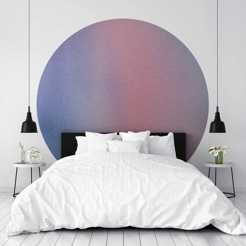  Okrugla fototapeta - Rainbow gradient - a delicate multicoloured gradient reminiscent of mist 140x140 Slike