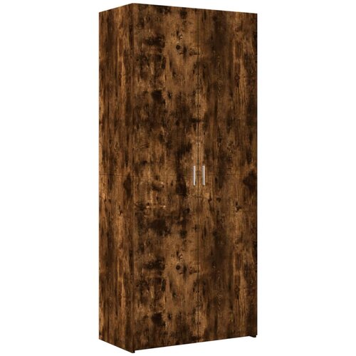 Maison Chic Visoka omara - Komoda - Predalnik dimljeni hrast 80x42,5x185 cm inženirski les, (21721102) Cene