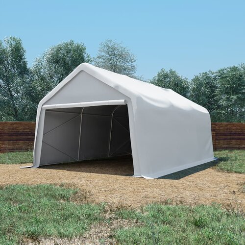 vidaXL Šotor za shranjevanje PVC 550 g/m² 4x6 m bel Cene